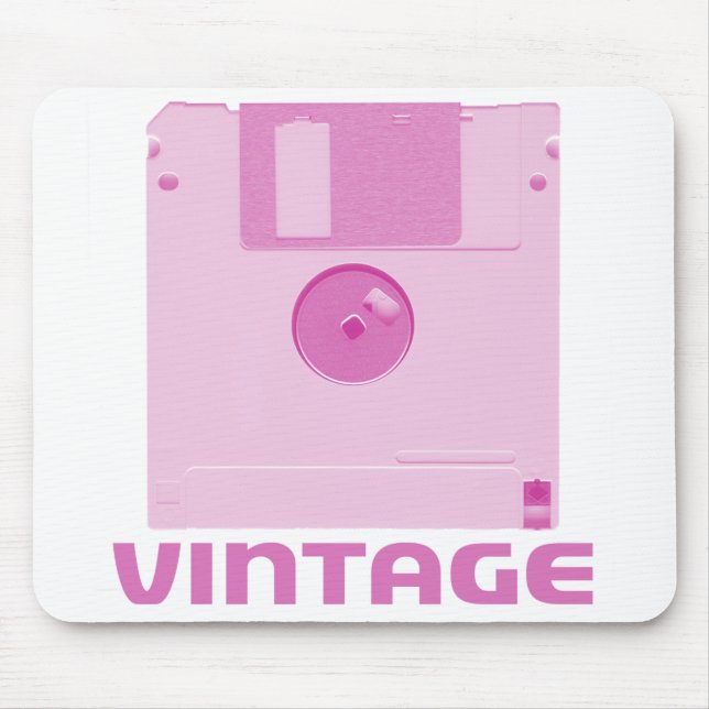 Vintage Floppy Pink Mousepad (Front)