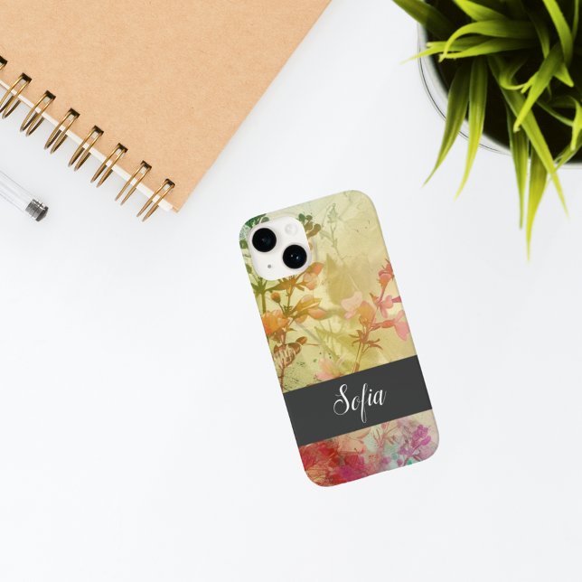 Vintage Flora Grunge Custom Phone Case (Vintage Flora Grunge Custom Phone Case)