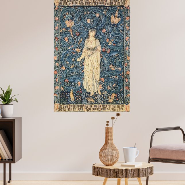 Vintage Flora Tapestry by William Morris Poster (Living Room 3)