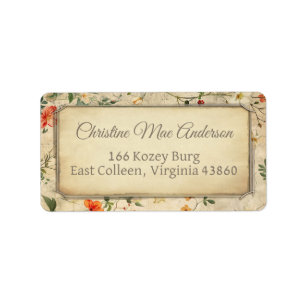 Vintage Floral Address / Shipping / Book Label