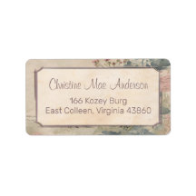Vintage Floral Address / Shipping / Book Label