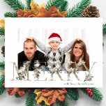 Vintage Floral Alphabet MERRY Christmas Photo Holiday Card<br><div class="desc">This is a beautiful watercolor painted alphabet letters as a holiday photo card with a Vintage aesthetic and snowlike touches. MERRY letters is embellished with holiday botanical flower elements and placed to create a unique frame for your photo. holidayz18</div>