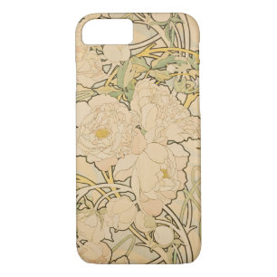 Vintage Floral Alphonse Mucha Peonies GalleryHD iPhone 8/7 Case