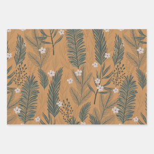 Vintage Floral and Abstract Wrapping Paper Sheets