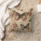 Vintage Floral and Butterfly Throw Pillow