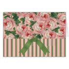 Vintage Floral and Stripe with Ribbon Cards...