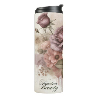 Vintage Floral Antique-Style Tumbler