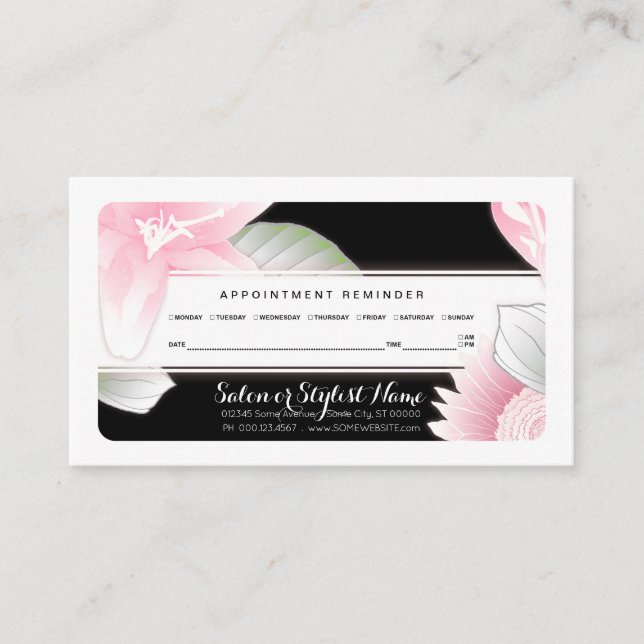 vintage floral appointment reminder (Front)