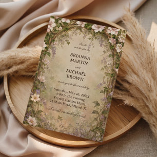 Vintage Floral Arch Botanical Invitation