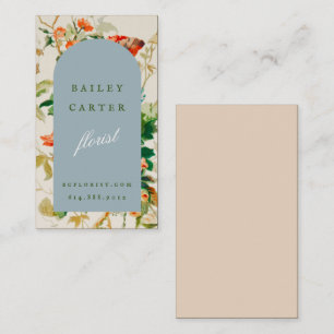 Vintage Floral Arch Designer Business Card