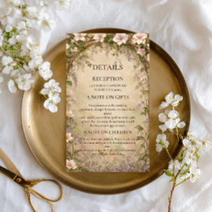 Vintage Floral Arch Elegant Enclosure Card