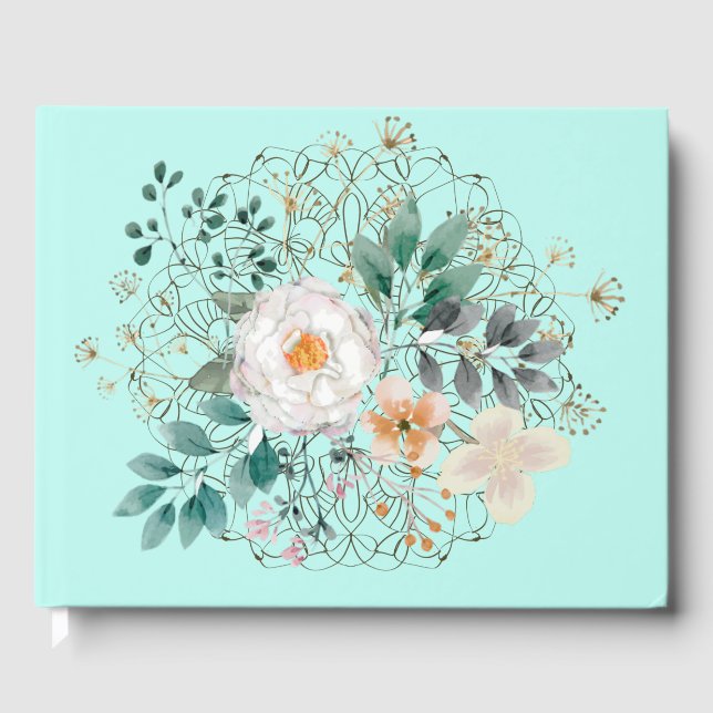 Vintage Floral Arrangement  Guest Book (Front)