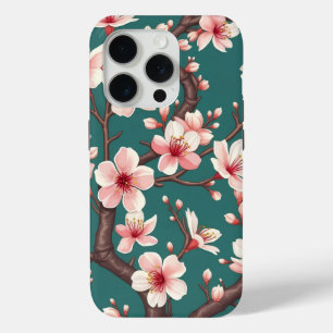 Vintage Floral Art – Cherry Blossom Branches iPhone 15 Pro Case