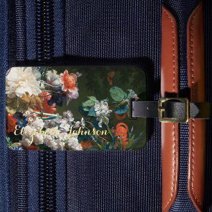 Vintage Floral Art Flowers Travel Luggage Bag Tags