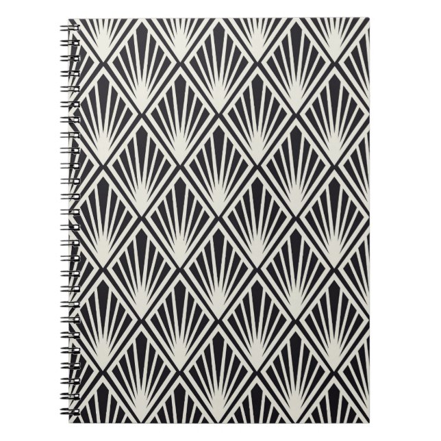 Vintage floral Art Nouveau, geometric pattern. Notebook (Front)