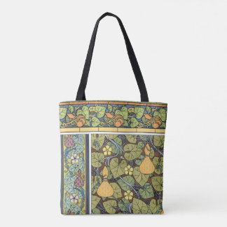 Vintage Floral Art Nouveau Vegetables, Gourds Tote Bag