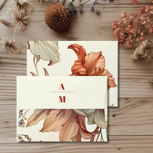 Vintage Floral Art Nouveau Wedding Envelope (Creator Uploaded)