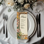 Vintage Floral Art Nouveau Wedding Menu<br><div class="desc">Introducing our Vintage Bougainvillea Art Nouveau Wedding Menu! Elevate your wedding dining experience with our Vintage Bougainvillea Art Nouveau Wedding Menu. Adorned with intricate Art Nouveau details and delicate bougainvillea blooms, this menu card adds a touch of elegance and sophistication to your reception tables. Crafted with attention to detail and...</div>