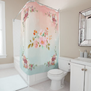 Vintage Floral Art, Spring Flowers Shower Curtain