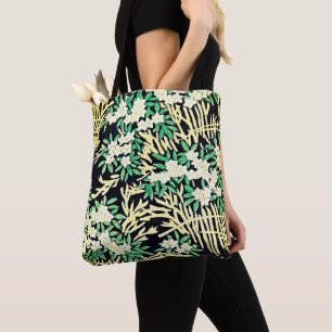 Vintage Floral Artwork - Serene Forest Dreams Tote Bag