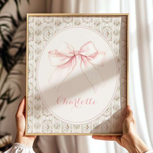 Vintage Floral Baby Name Wall Art (Creator Uploaded)