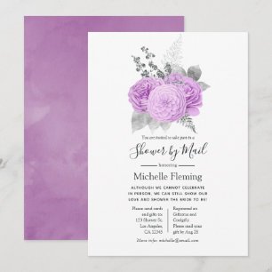 Vintage Floral Baby or Bridal Shower by Mail Invitation