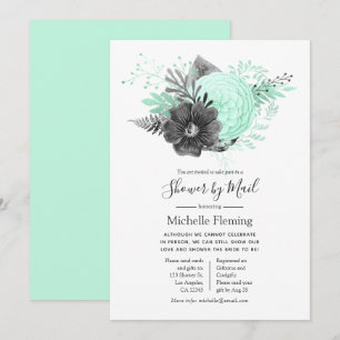 Vintage Floral Baby or Bridal Shower by Mail Invitation