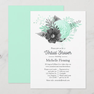 Vintage Floral Baby or Bridal Virtual Shower Invitation