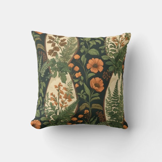 vintage floral background cushion (Front)