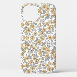 Vintage floral background. Floral pattern with sma iPhone 12 Case