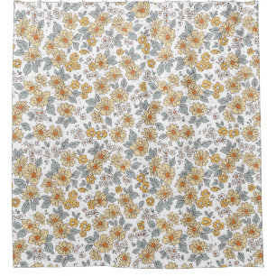 Vintage floral background. Floral pattern with sma Shower Curtain