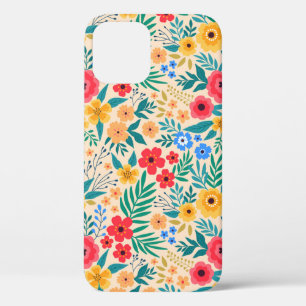 Vintage floral background. Seamless vintage patter iPhone 12 Case