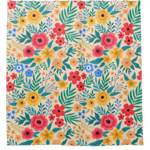 Vintage floral background. Seamless vintage patter Shower Curtain