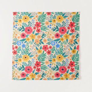 Vintage floral background. Seamless vintage patter Tapestry