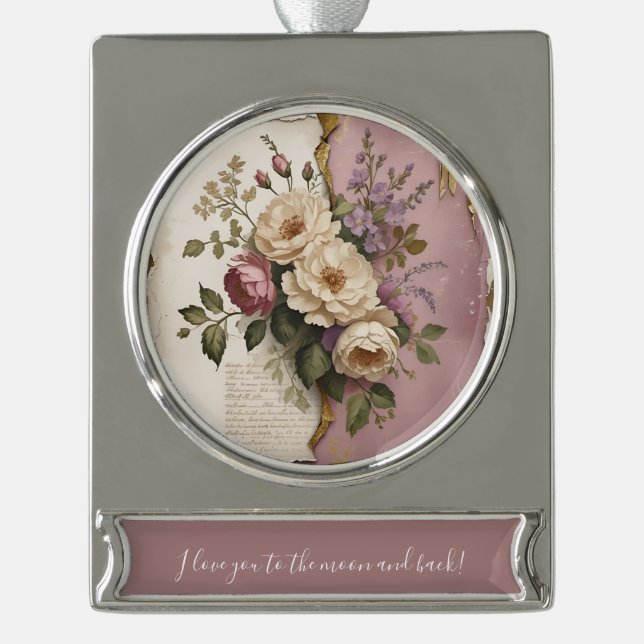 Vintage Floral - Banner Ornament (Front)