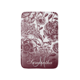 Vintage Floral Bath Mat