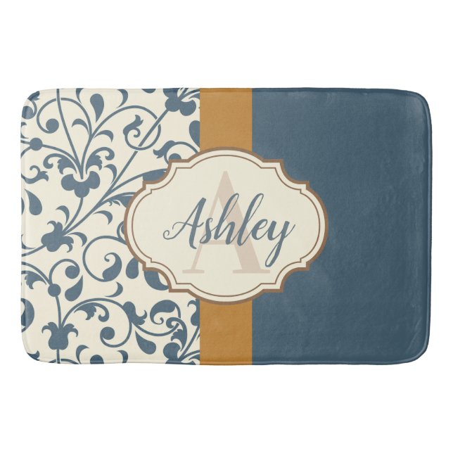 Vintage Floral Bath Mat (Front)