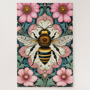 Vintage Floral Bee Jigsaw Puzzle