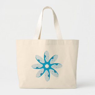 Vintage Floral Berry Wreath Boho Botanical Large Tote Bag