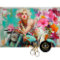 Vintage Floral Biker Woman Decoupage