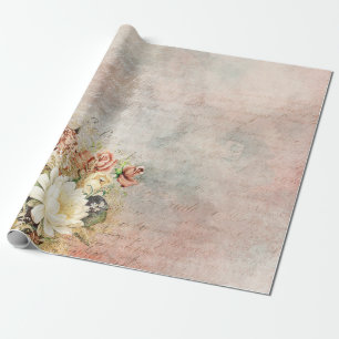 Vintage Floral Bird Wrapping Paper