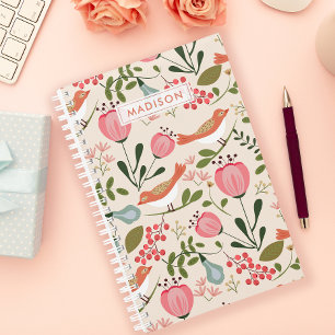 Vintage Floral Birds Botanical Personalised Planner