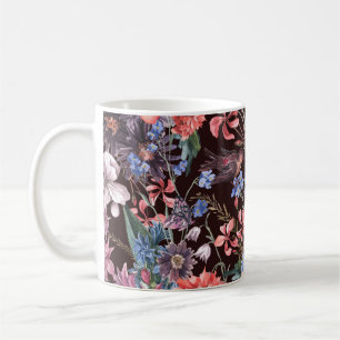 Vintage Floral Birds: Watercolor Elegance. Coffee Mug