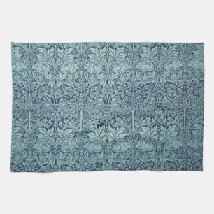 Vintage Floral Birds William Morris Brer Rabbit Tea Towel