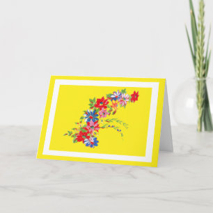 Vintage Floral Birthday Card
