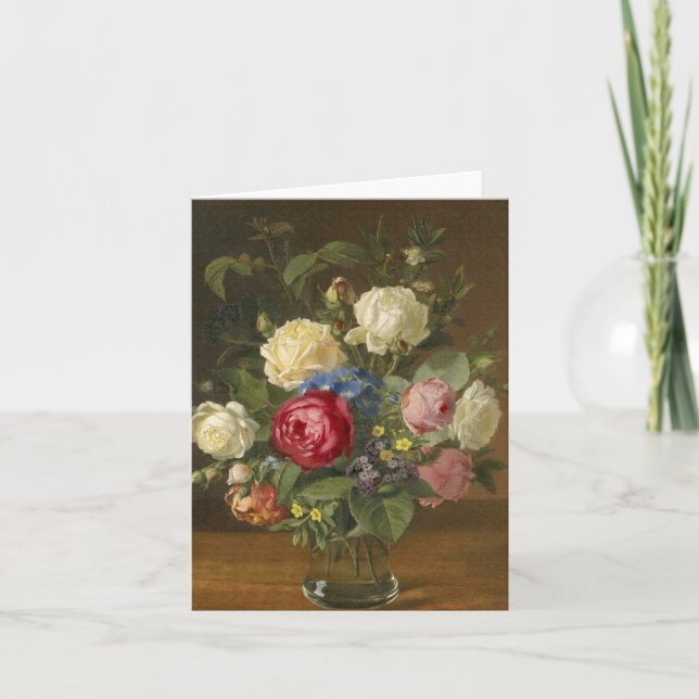 Vintage floral blank Note Cards (Front)