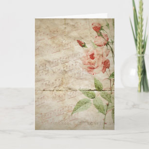 Vintage Floral Blank Notecard
