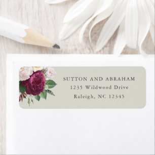 Vintage Floral Blooms Return Address