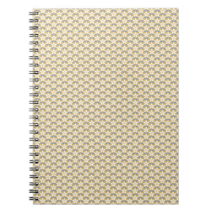 Vintage Floral blue and yellow Jonquil pattern Notebook