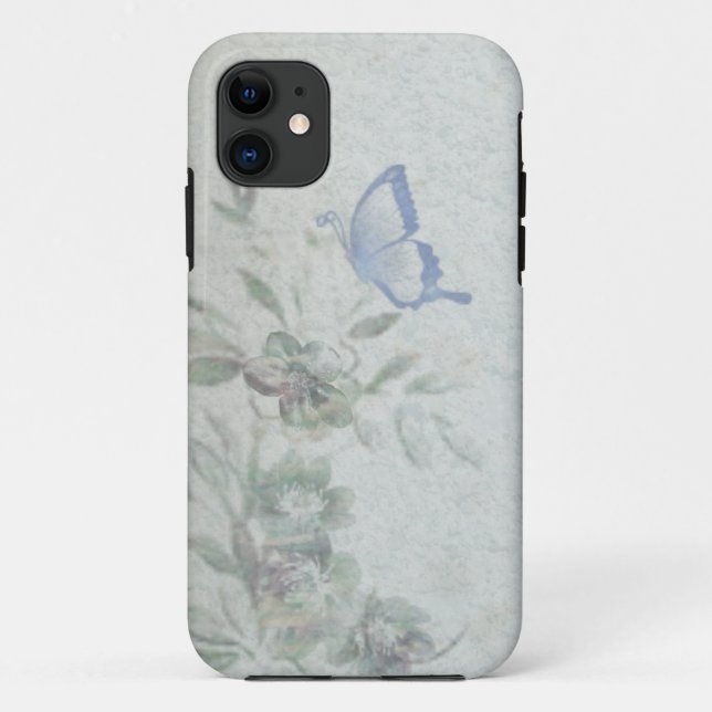 Vintage Floral Blue Case-Mate iPhone Case (Back)
